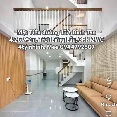 VIDEO Nhà Mặt Tiền Đường 13A, Bình Tân, Nhỉnh 4tỷ